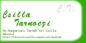 csilla tarnoczi business card